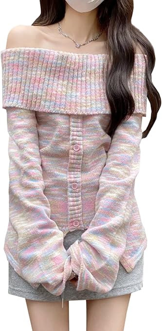 Amazon | [WANSHIX] 肩だしセーター レディース オフ